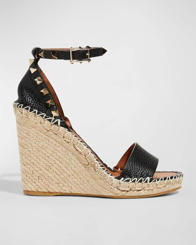 Valentino Rockstud Double Espadrille Wedge Sandals 1