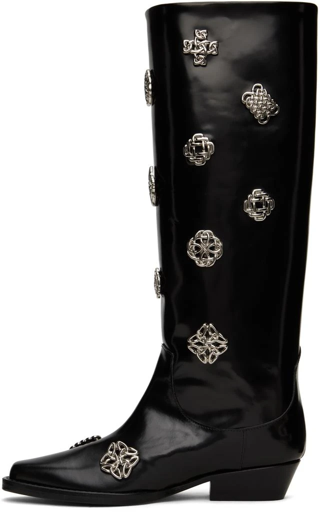 Toga Pulla SSENSE Exclusive Black Embellished Boots 3