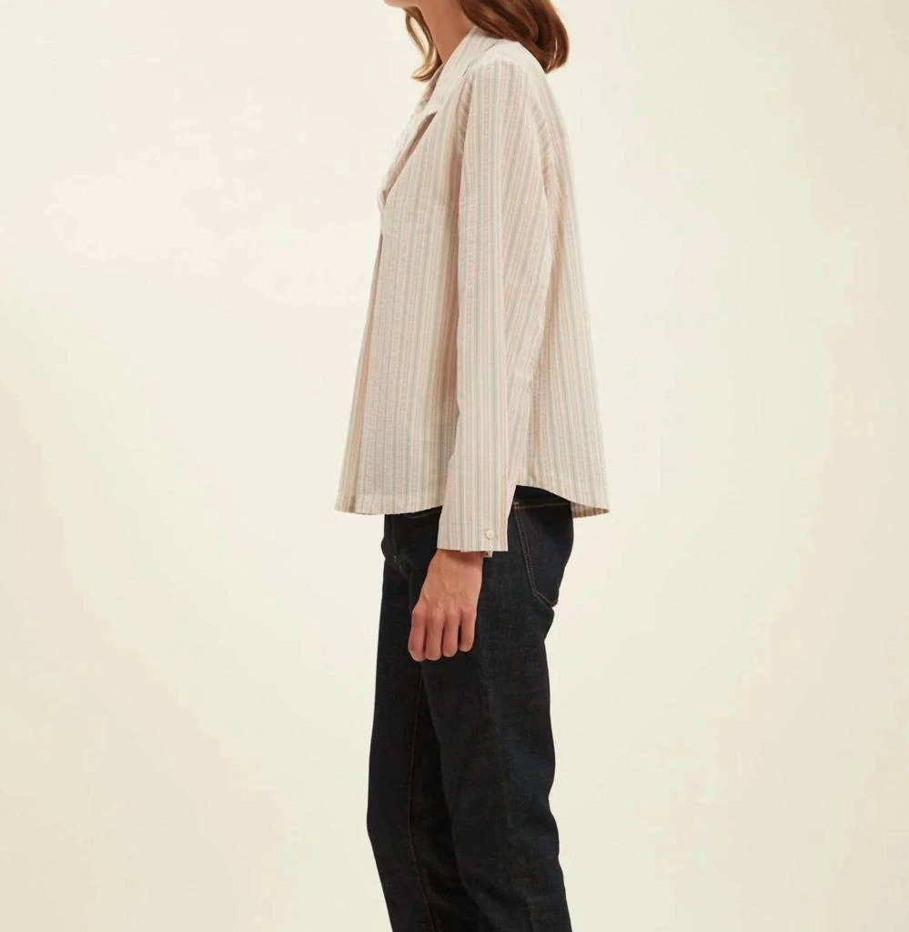 Ines de la Fressange Noa Shirt In Ecru With Stripes 3