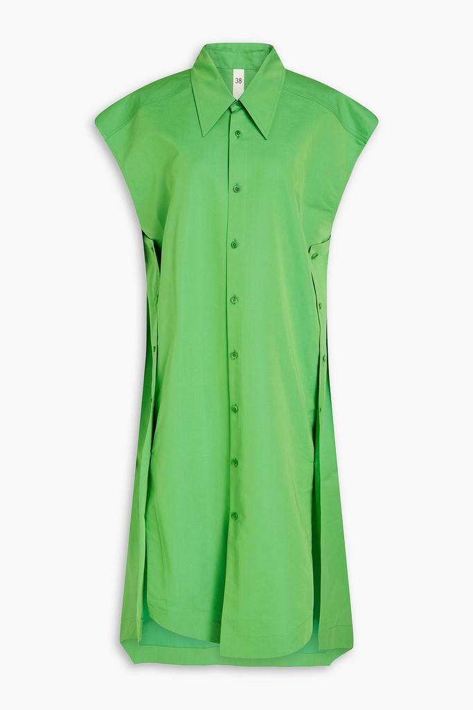 PETAR PETROV Adri cotton and silk-blend poplin midi shirt dress