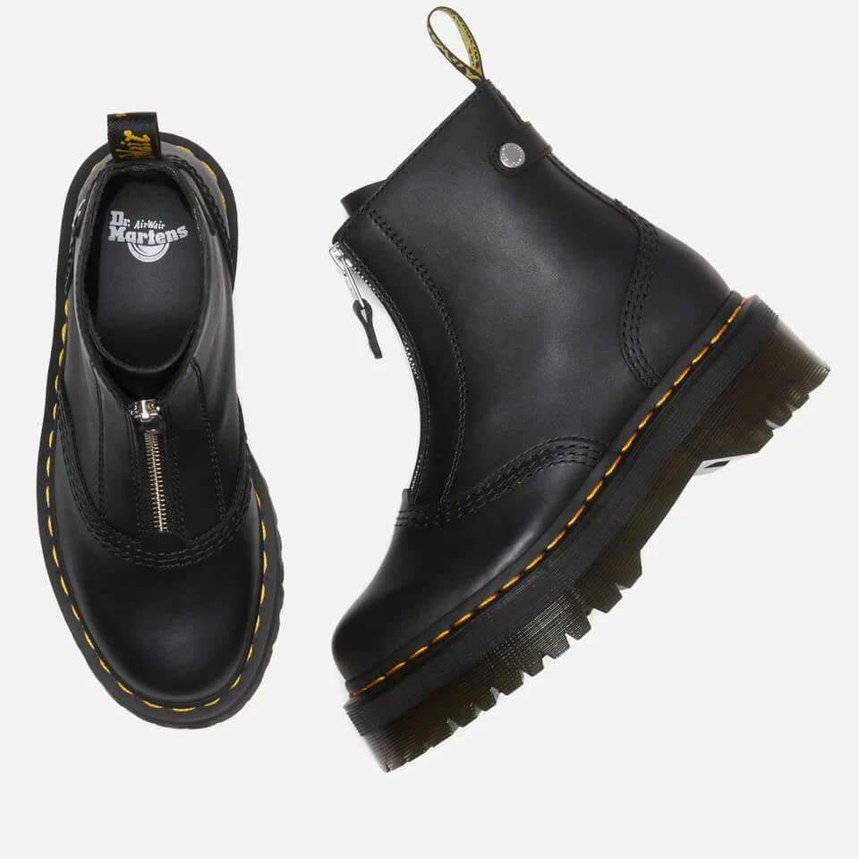 Dr. Martens DR. MARTENS JETTA ZIP FRONT LEATHER BOOTS 5