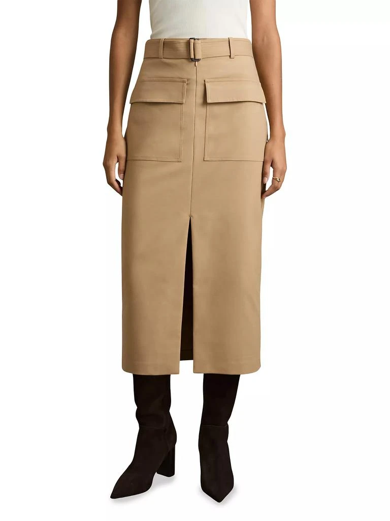 REISS Oakley Cotton-Blend Pencil Skirt 3