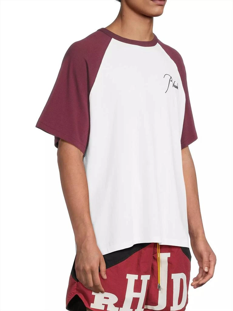 Rhude Logo Cotton Raglan T-Shirt 4