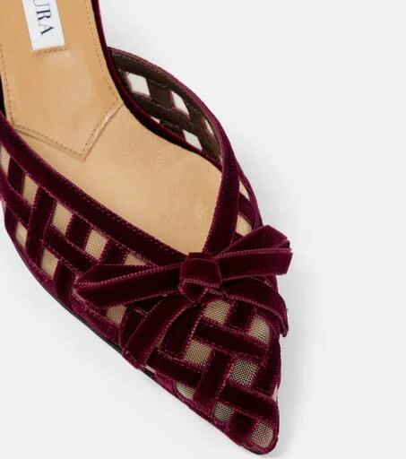 Aquazzura Romance 65 velvet mules 6