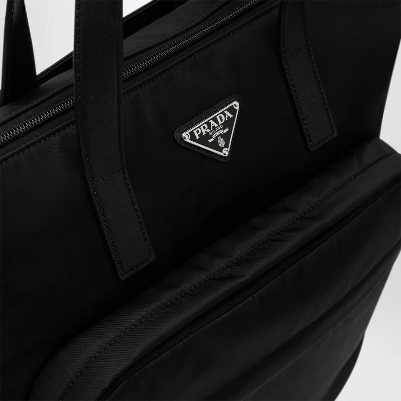 Prada Black Re-Nylon and Saffiano shopping bag 6