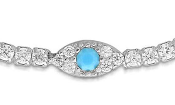 Sphera Milano CZ Evil Eye Tennis Bracelet