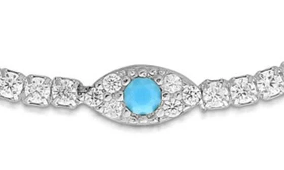 Sphera Milano CZ Evil Eye Tennis Bracelet 2