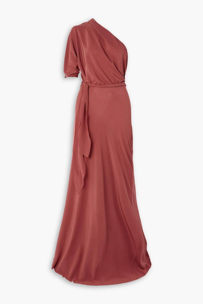 CORTANA Lena one-shoulder silk maxi dress