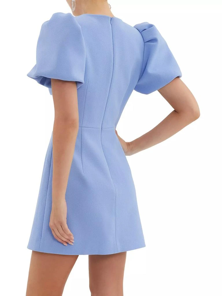 Rebecca Vallance Juliana Puff-Sleeve Bow Minidress 5