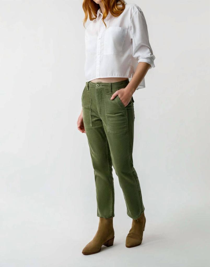 AMO Cord Easy Army Trouser In Tea Leaf
