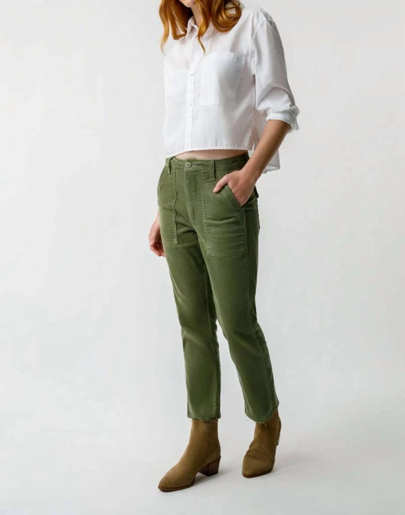 AMO Cord Easy Army Trouser In Tea Leaf 2