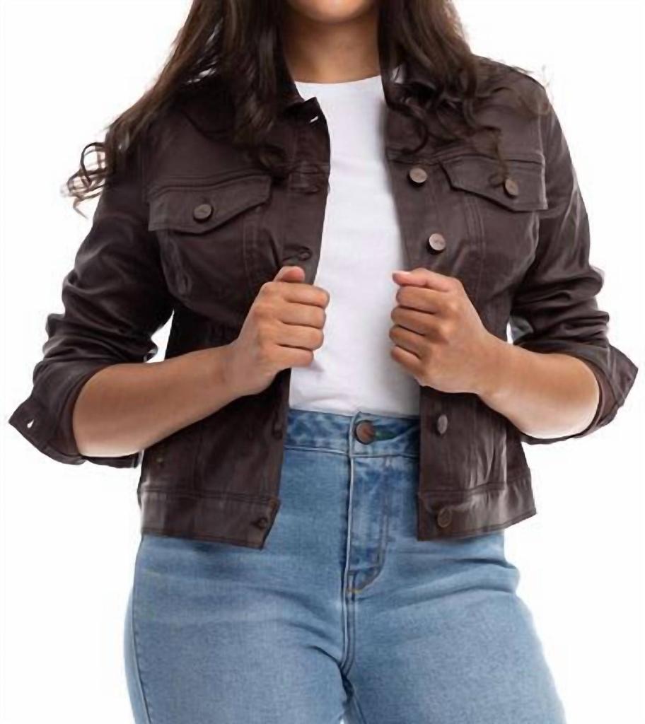 1822 Denim Coated Denim Jacket In Expresso