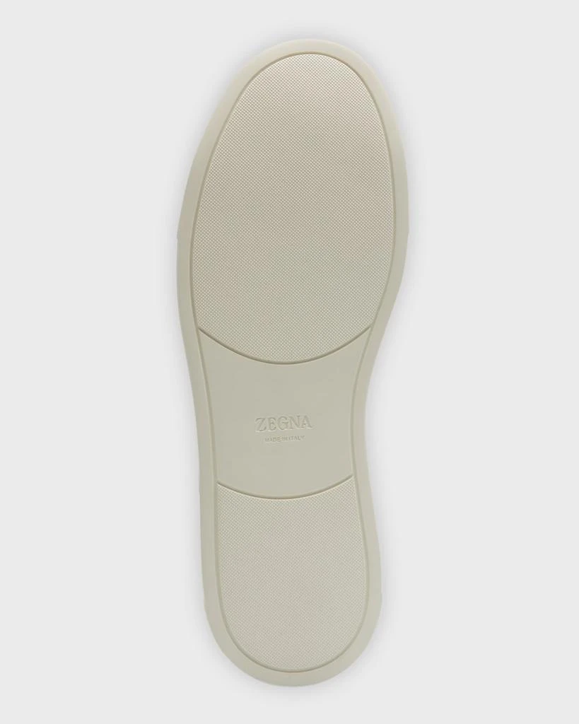 Zegna Men's Triple Stitch Canvas Slip-On Sneakers 8