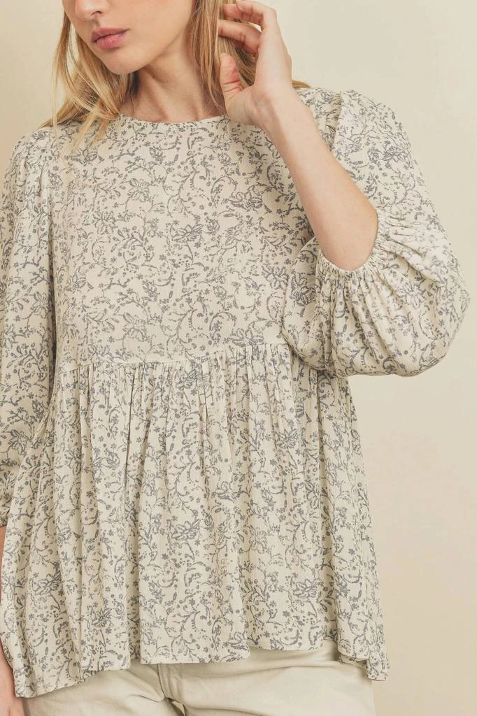 Dress Forum Dress Forum - Floral Rayon Peplum Top 4