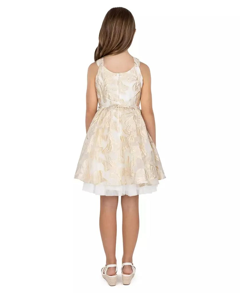 Speechless Big Girls Golden Jacquard Fit and Flare Dress 3
