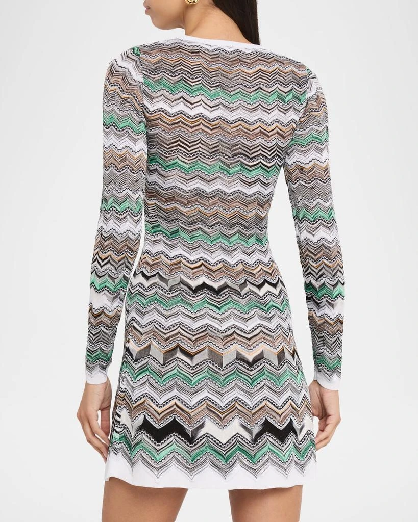 Chevron Long-Sleeve Mini Dress  On Sale Now with Up to 60% Off | Discover  Exclusive Deals & Savings at BeyondStyle  Authentic Missoni dresses|Women|women|women's  clothing with Limited-Time Discounts, Free Shipping, and