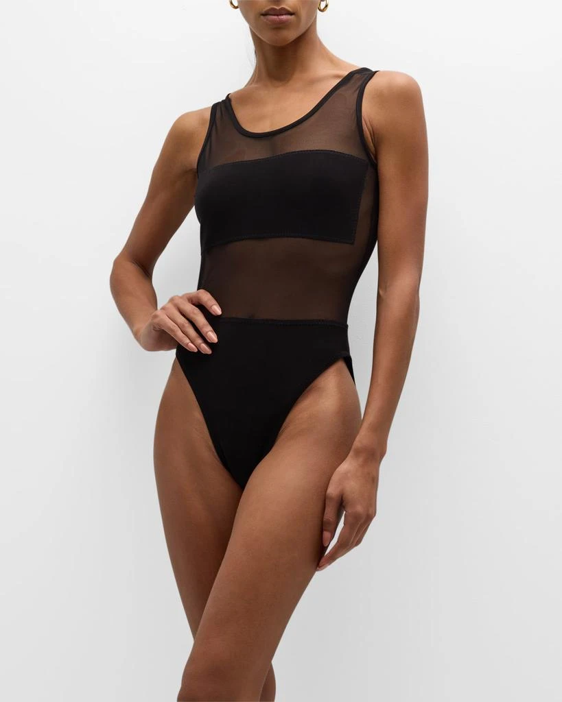 Norma Kamali Dash Dash Mesh One-Piece Swimsuit 2