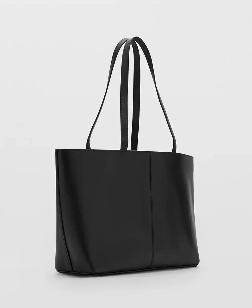 Mango Women's Leather Shopper Bag 7