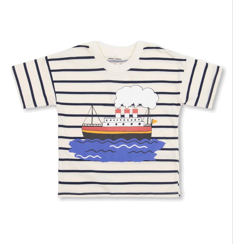 Mini Rodini Mini Rodini Striped Crewneck T-Shirt