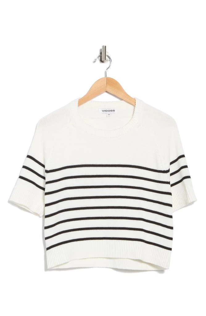 VIGOSS Nautical Stripe Short Sleeve Sweater 3
