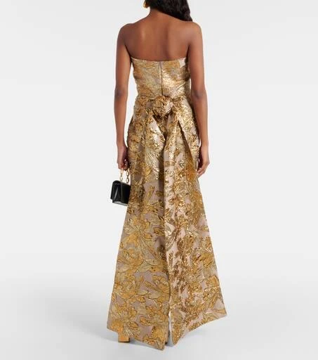 JOHANNA ORTIZ Bow-detail cutout brocade minidress 3