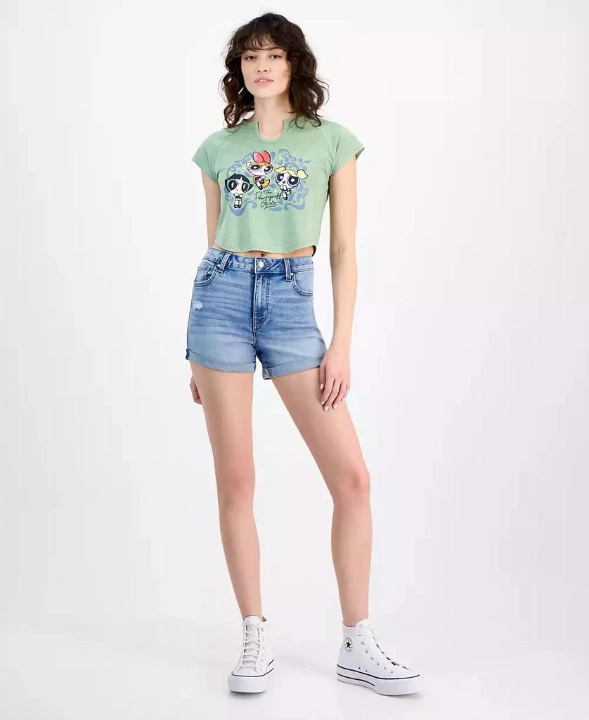 Freeze 24-7 Juniors' Powerpuff Girls Embellished Raglan Baby Tee 2