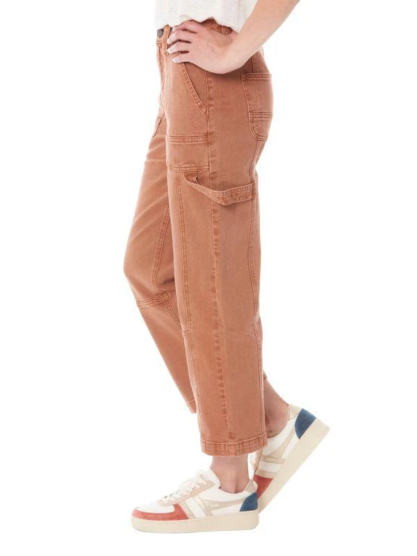 Nicole Miller High Rise Wide Leg Ankle Cargo Jeans 3