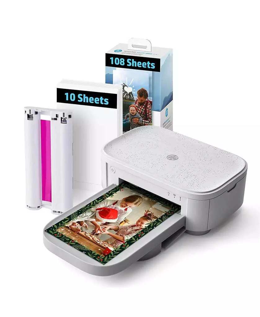 HP Sprocket Studio Plus 4x6 Wireless Instant Photo Printer – 118 Sheets 
Cartridge Bundle
