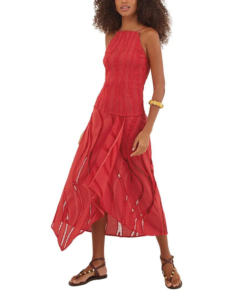 knee length dresses for ladies Raspberry Satin Wrap Tie Midi Dress main image 1