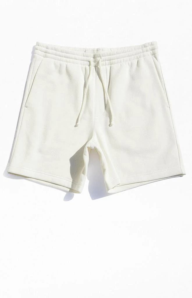 PacSun Fleece Cream Sweat Shorts 1