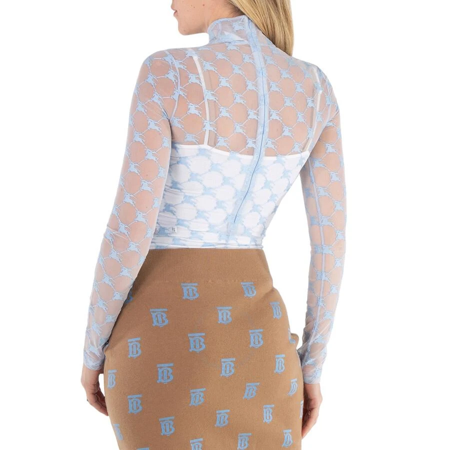 Burberry Glacier Blue Ekd Stretch Tulle Bodysuit 3