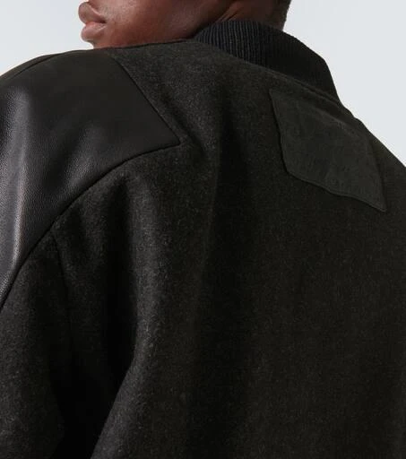 Acne Studios Leather-trimmed twill bomber jacket 5