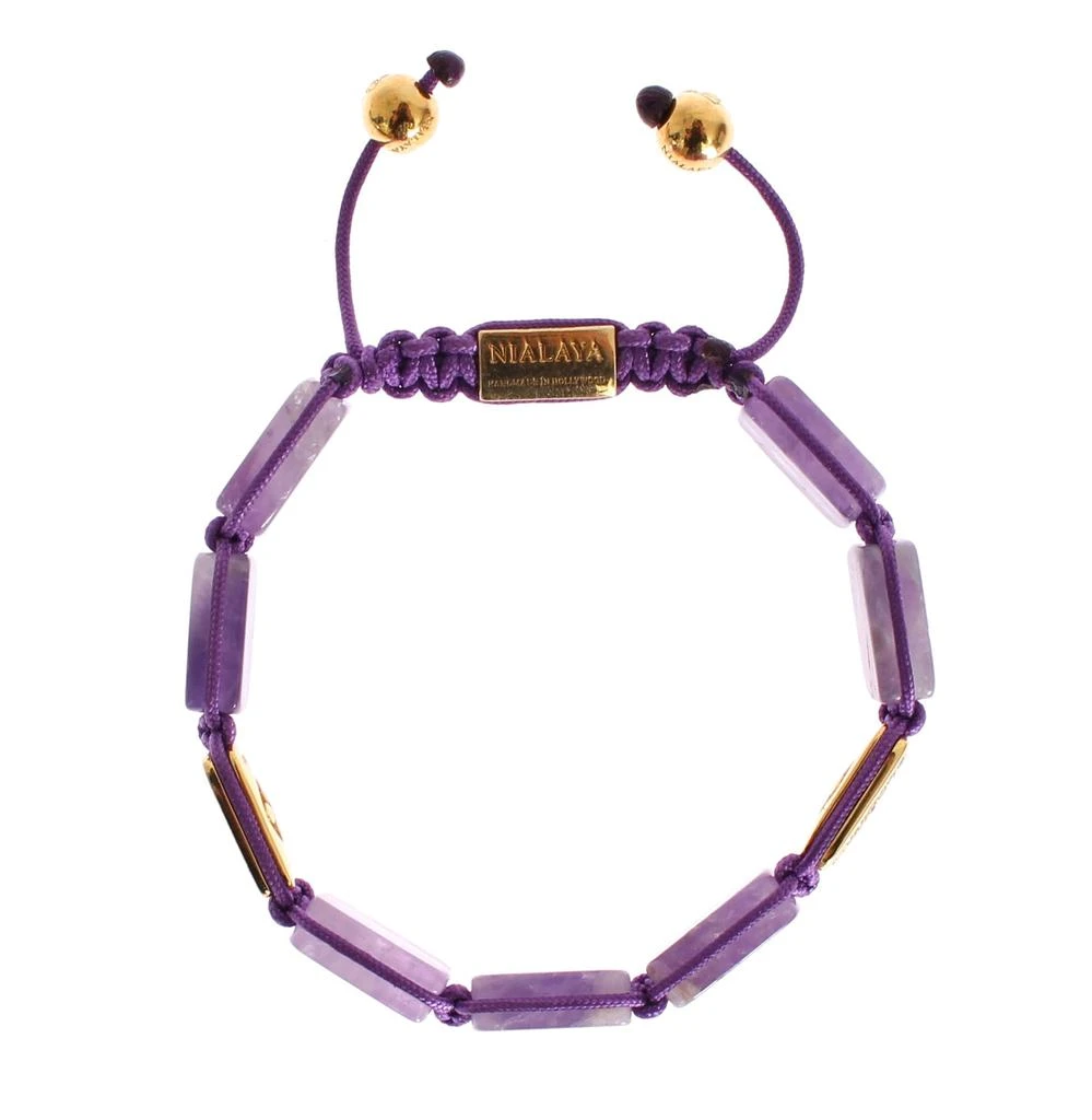 Nialaya CZ Amethyst 18K  925 Women's Bracelet 2