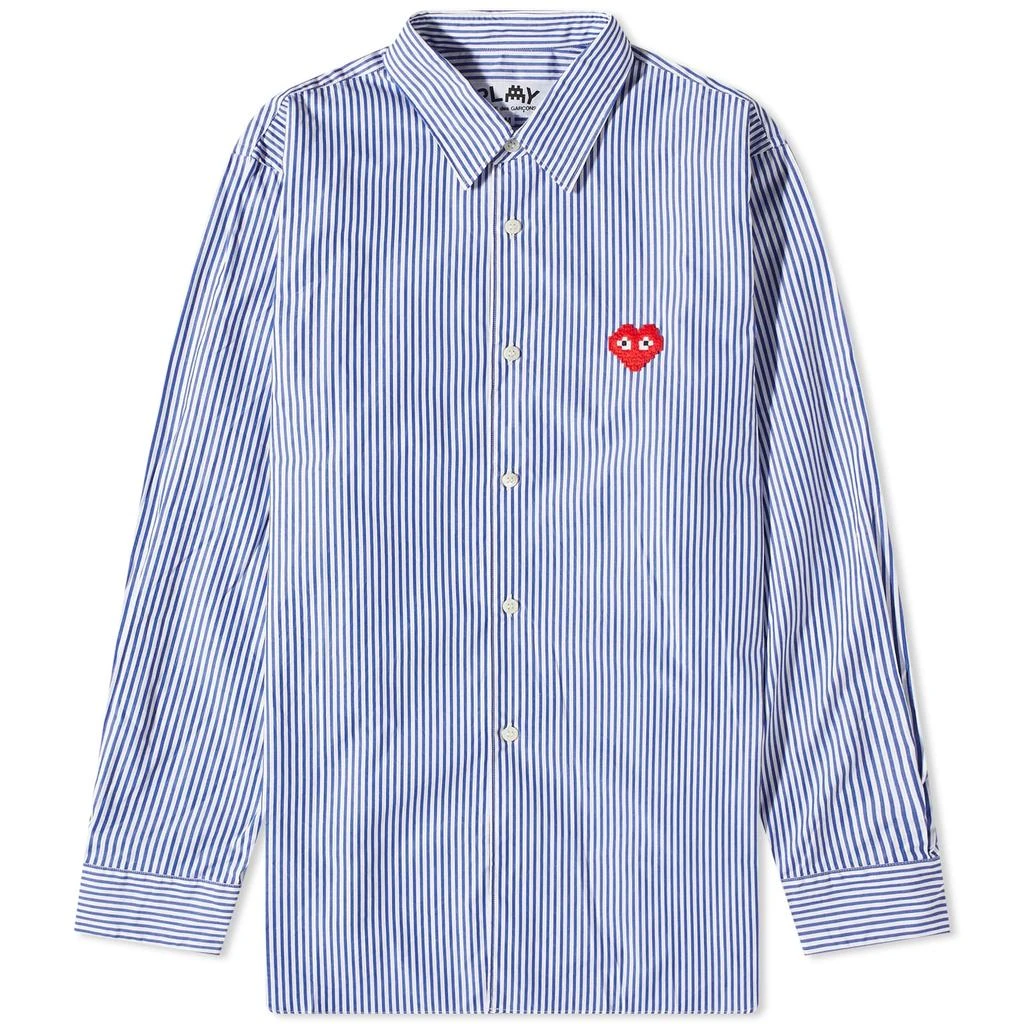 Comme des Garcons Comme des Garçons Play Invader Heart Striped Shirt 1