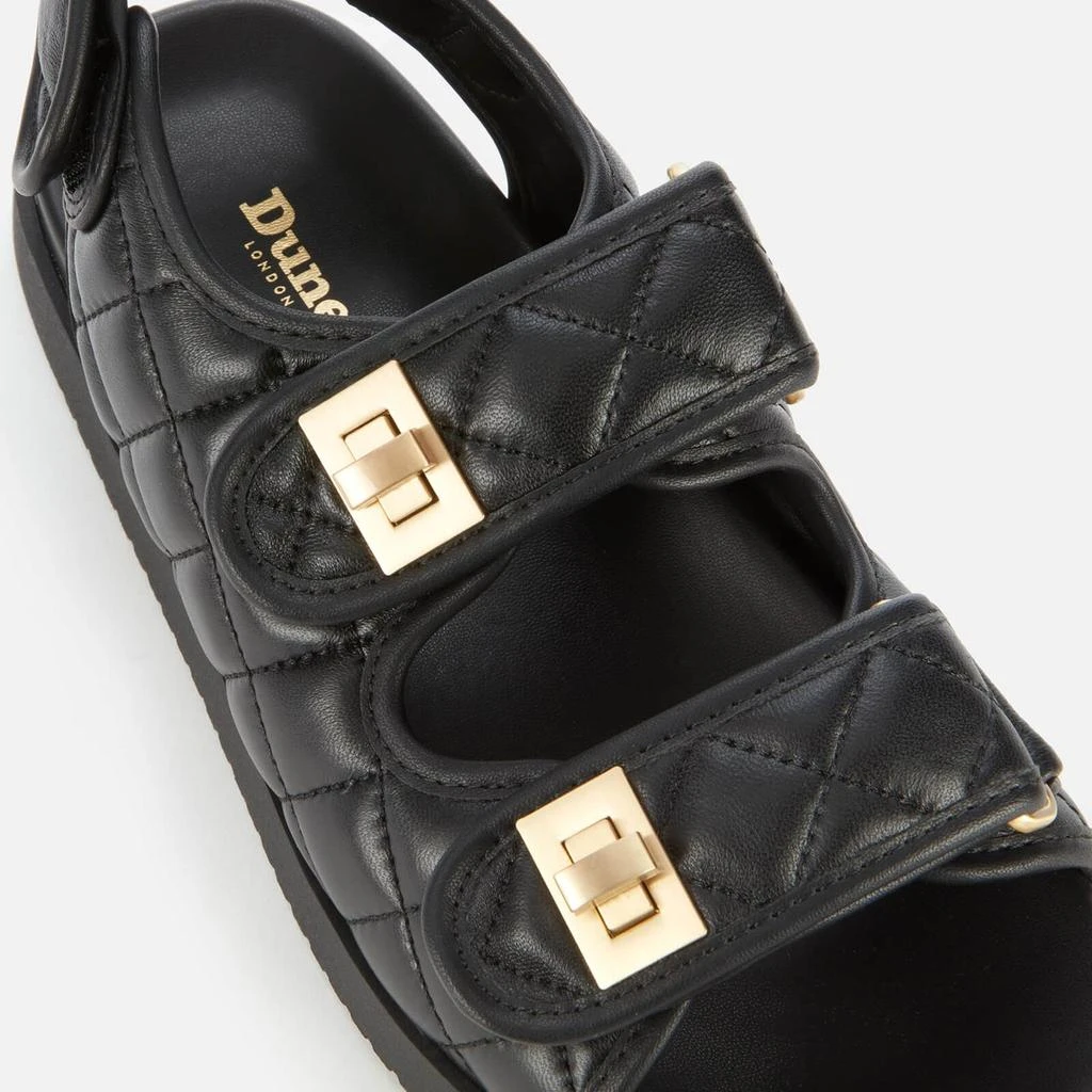 Dune Dune Women's Lockstock Leather Double Strap Sandals - Black 4