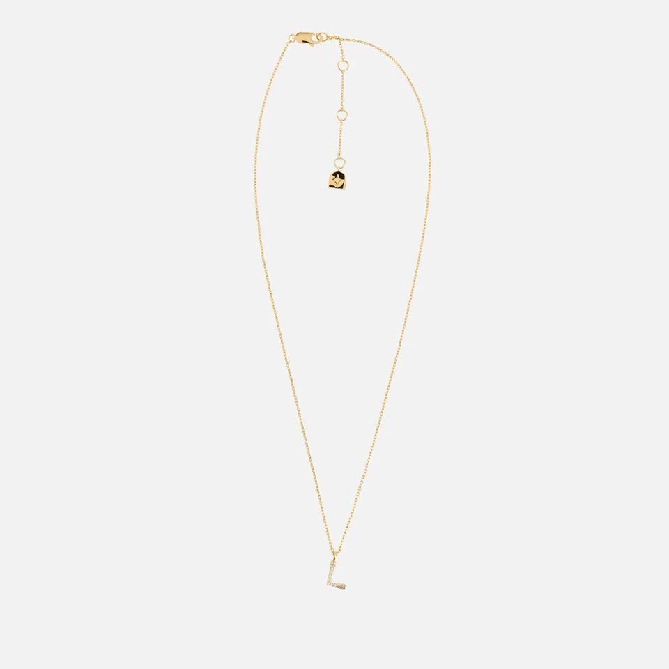 ASTRID 
MIYU Astrid 
Miyu Initial Pavé 18K Gold-Plated Necklace 1