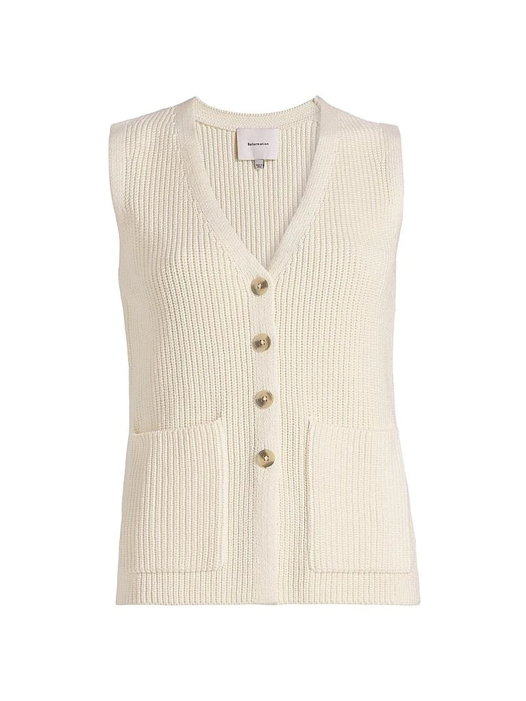 Reformation Faye Cotton Sweater Vest 1