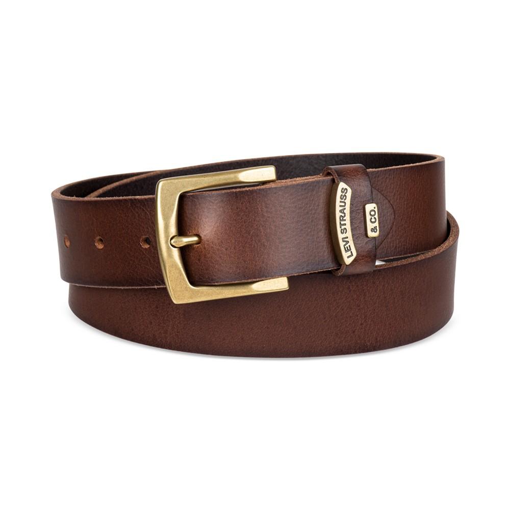 Levi's Men's Gold Buckle Leather Belt