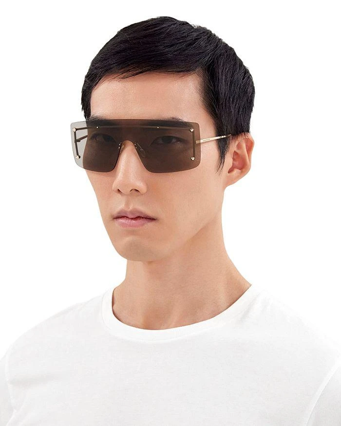 Alexander McQueen Spike Studs Mask Sunglasses, 99 mm 2