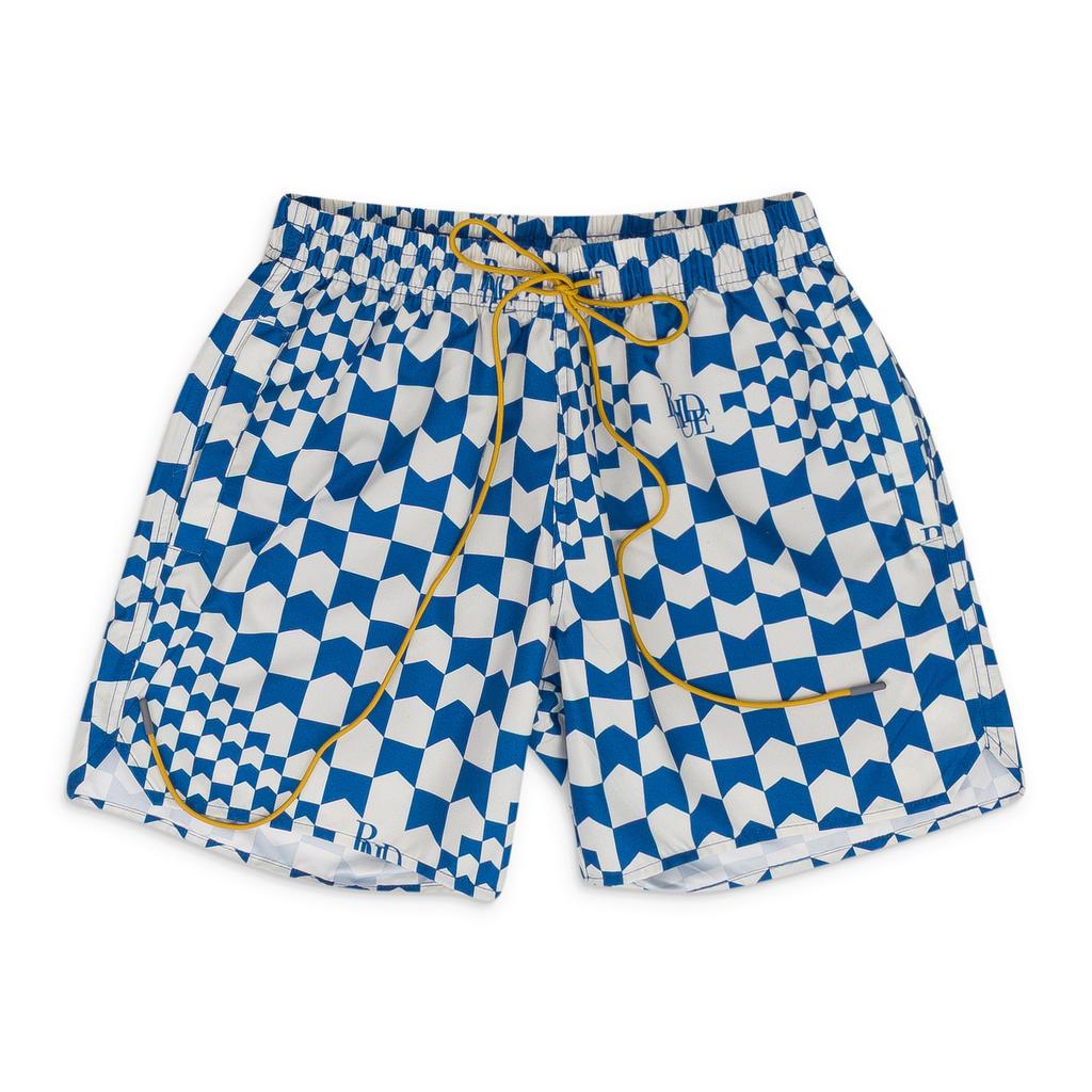 Rhude WHITE/BROWN CHEVRON SWIM TRUNKS