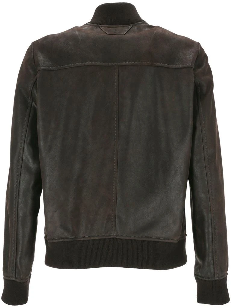Salvatore Santoro Salvatore Santoro Zipped Leather Bomber Jacket 2