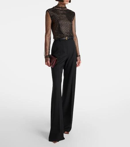 Max Mara Gerarda embellished mesh top 2