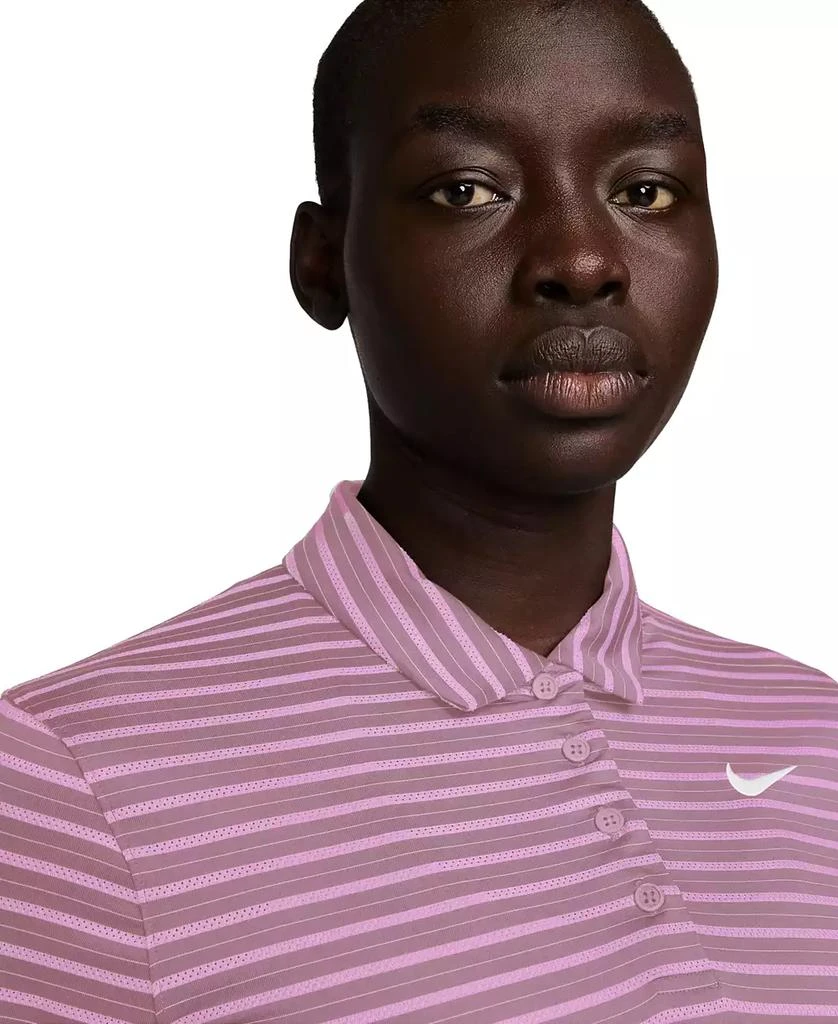 NIKE Women's Dri-FIT Short-Sleeve Striped Golf Polo 3