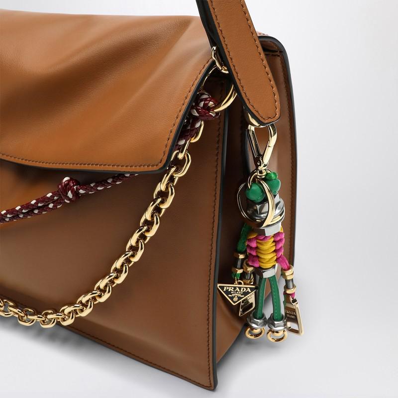 Prada Prada Soft Sound large caramel leather bag with charms