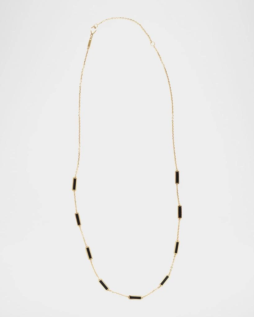 KAMAL Bar Chain Necklace with Gemstones 1