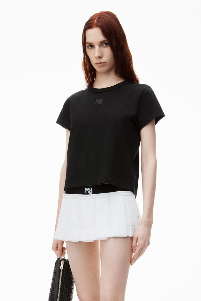 Alexander Wang puff logo shrunken tee in cotton jersey