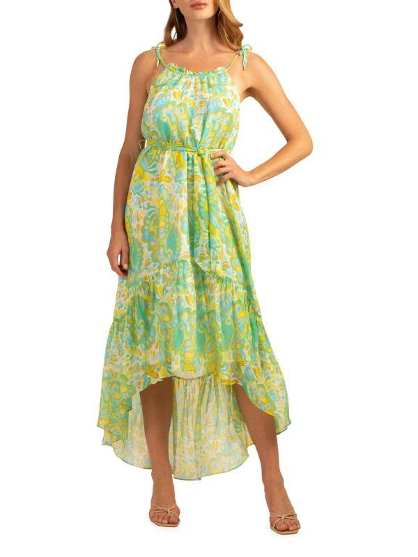 Trina Turk Honest Belted Asymmetric Midi Dress 1