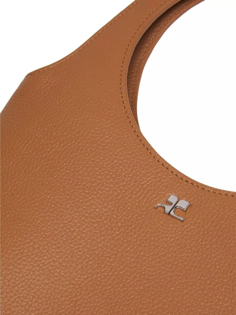 Courreges Holy Grained Leather Top Handle Bag 7