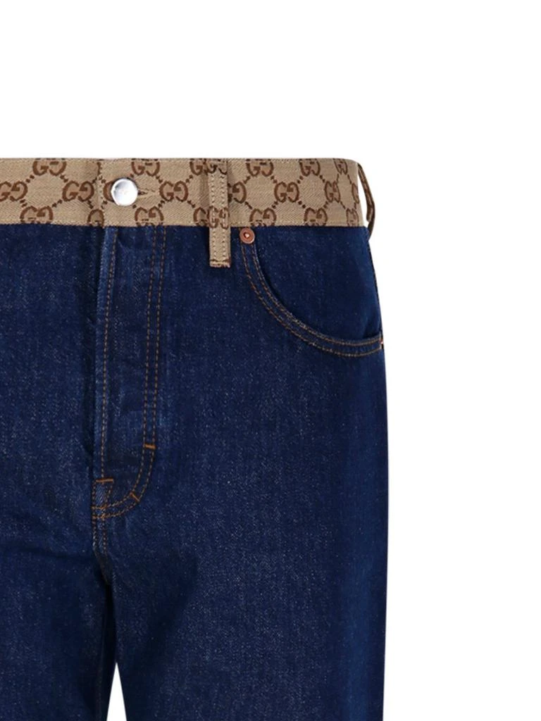 Gucci Gucci Logo Waistband Detailed Boyfriend Jeans 4