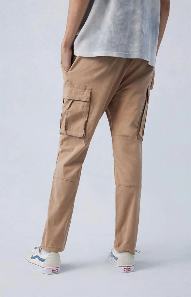 PacSun Eco Stretch Canvas Khaki Slim Cargo Pants 4